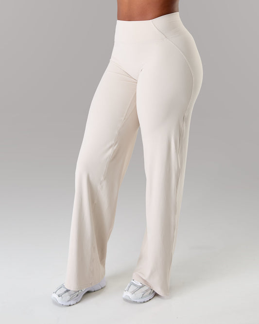 Aura Wide Leg Pant Long - Wheat