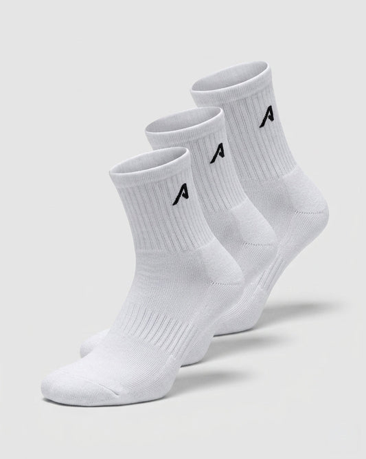 Elite "A" Sock 3pk - White