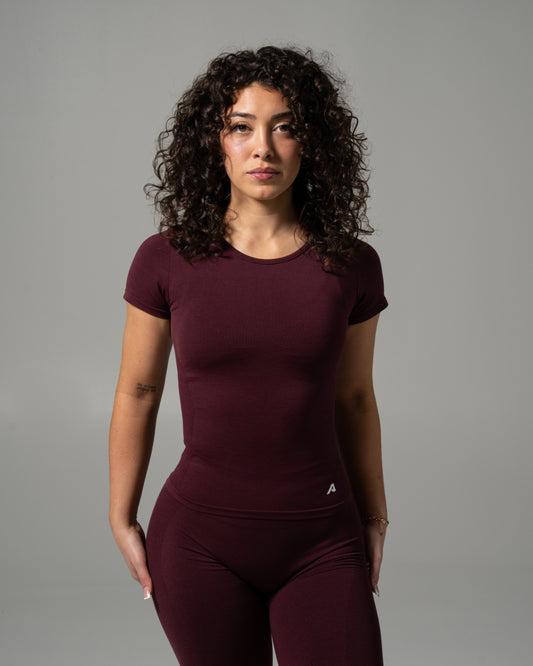 Glass Tee - Merlot