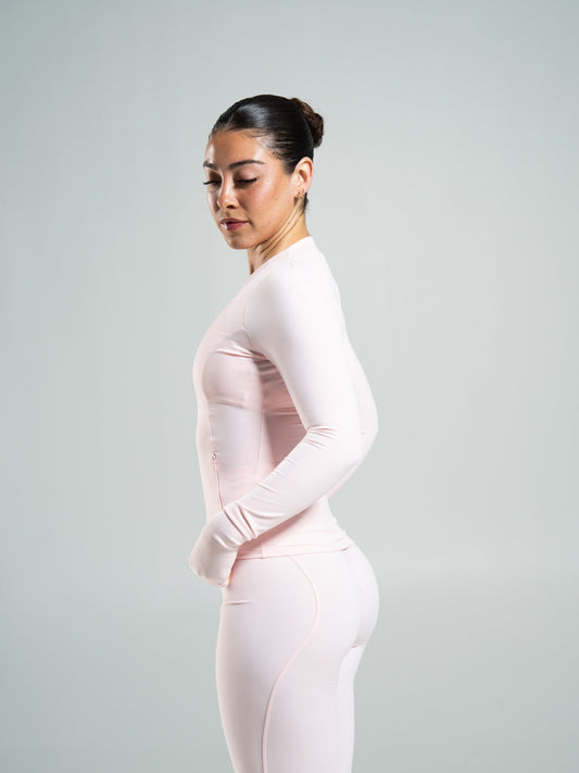 Aura Sculpt Jacket Long - Ballet Pink