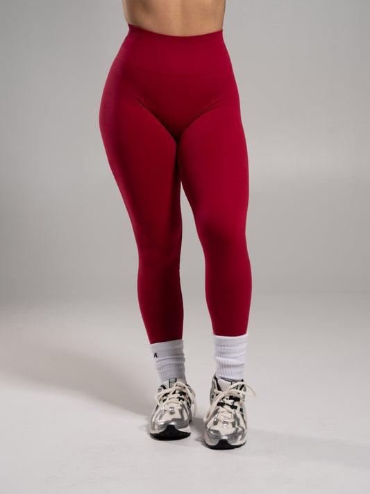 Pump High Rise Legging - Scarlet