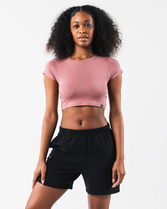 LDB Crop Tee - Desert Pink