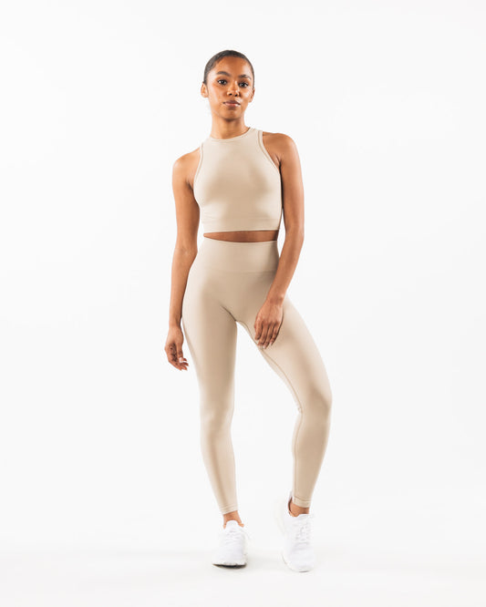 Stratus Crop Tank - Linen