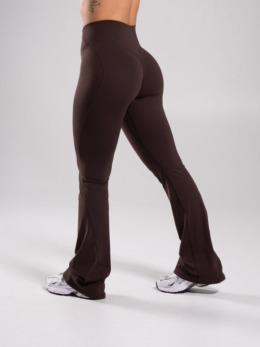 Aura Ultra-High Rise Flared Pant - Walnut